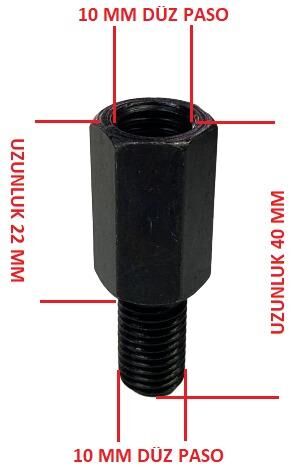 AYNA UZATMA 10 -10 MM DÜZ PASO