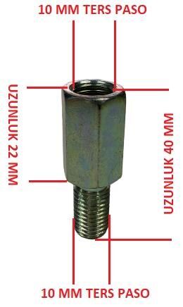 AYNA UZATMA +10+10 MM TERS PASO