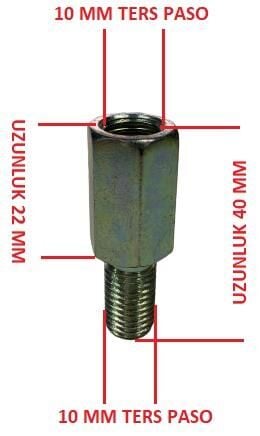 AYNA UZATMA +10+10 MM TERS PASO