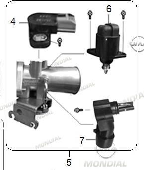 MONDİAL 125 SÜPERBOY İ KELEBEK VALF GÖVDESİ KOMPLE