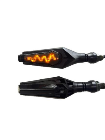 LED SİNYAL YILDIRIM KAYAR LEDLİ ÖN ARKA IŞIKLI (SARI)