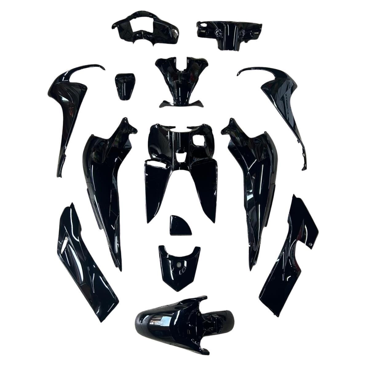 HONDA DİO 110 KAPORTA SETİ METALİK SİYAH 14 PARÇA (A KALİTE)