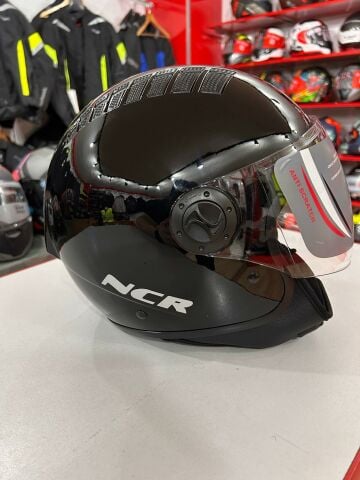 NCR AİR YARIM KASK PARLAK SİYAH (ECE BELGELİ) XL BEDEN