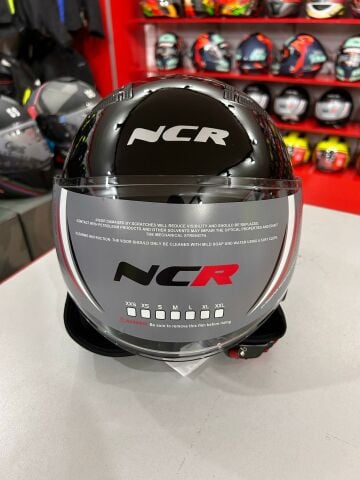 NCR AİR YARIM KASK PARLAK SİYAH (ECE BELGELİ) L BEDEN