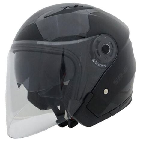 COX SR-G YARIM KASK SİYAH GÜNEŞ VİZÖRLÜ