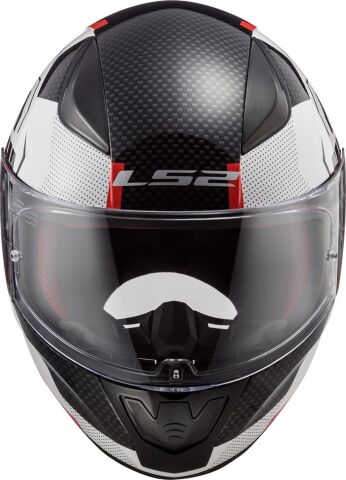 LS2 RAPID GHOST BEYAZ-SİYAH-KIRMIZI KASK