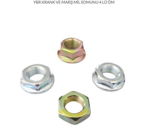 YAMAHA YBR KRANK VE MARŞ MİL SOMUNU 4 LÜ ÖM
