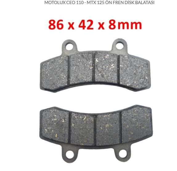 MOTOLUX CEO 110 -MTX 125 ÖN FREN DİSK BALATASI