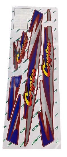 YAMAHA CRYPTON 2004 BORDO ETİKET ARMA SETİ