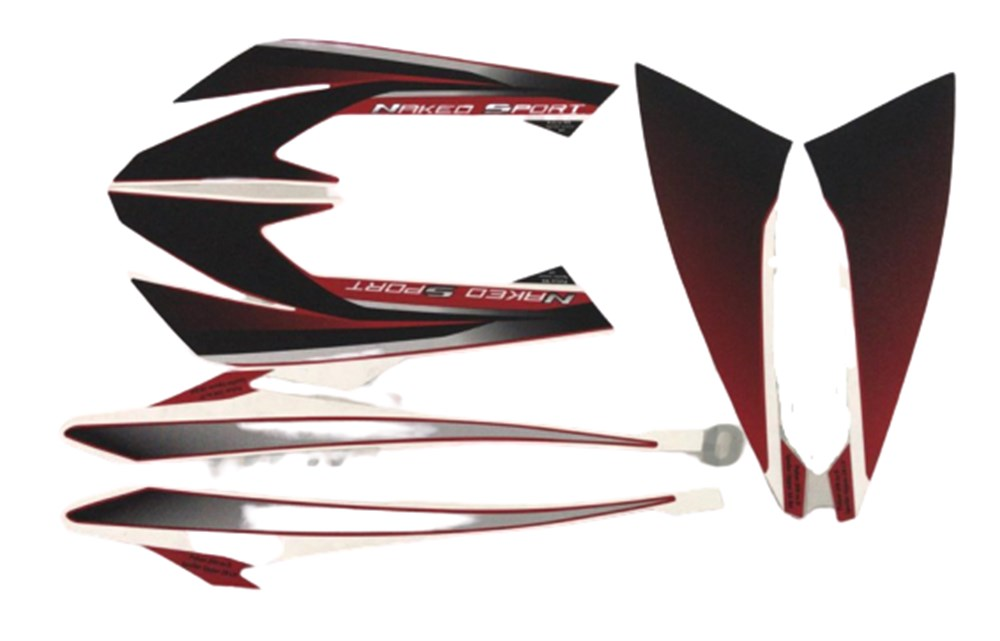 BAJAJ NS200-NS150 DEKORATİF KAPAK ETİKETİ KIRMIZI ORJİNAL