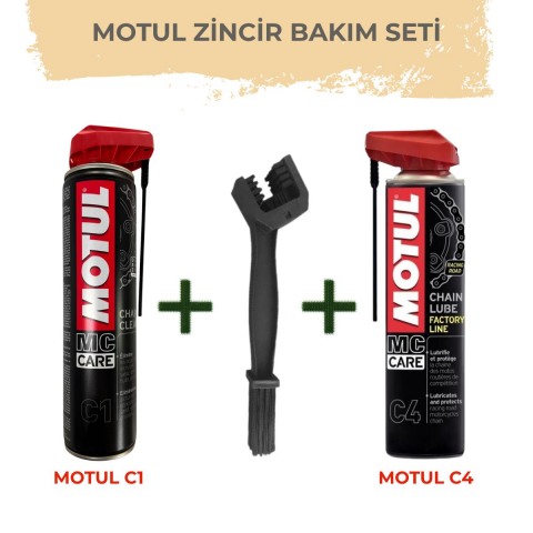 MOTUL ZİNCİR BAKIM SETİ (C1+C4+TEMİZLİK FIRÇASI)