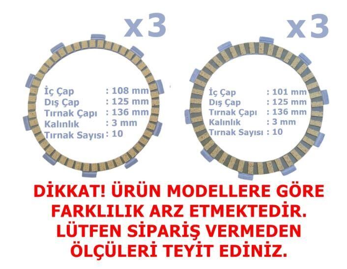 CF MOTO SR250-NK250 DEBRİYAJ BALATASI 3+3