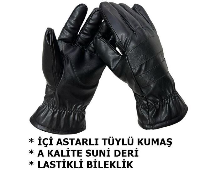 MOTOSİKLET ELDİVENİ KIŞLIK SİYAH A KALİTE TEK BEDEN