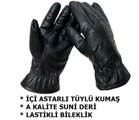 MOTOSİKLET ELDİVENİ KIŞLIK SİYAH A KALİTE TEK BEDEN