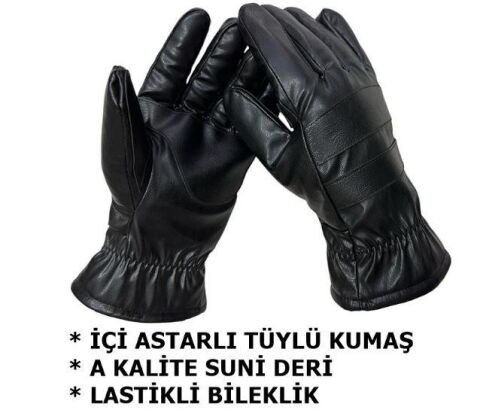 MOTOSİKLET ELDİVENİ KIŞLIK SİYAH A KALİTE TEK BEDEN