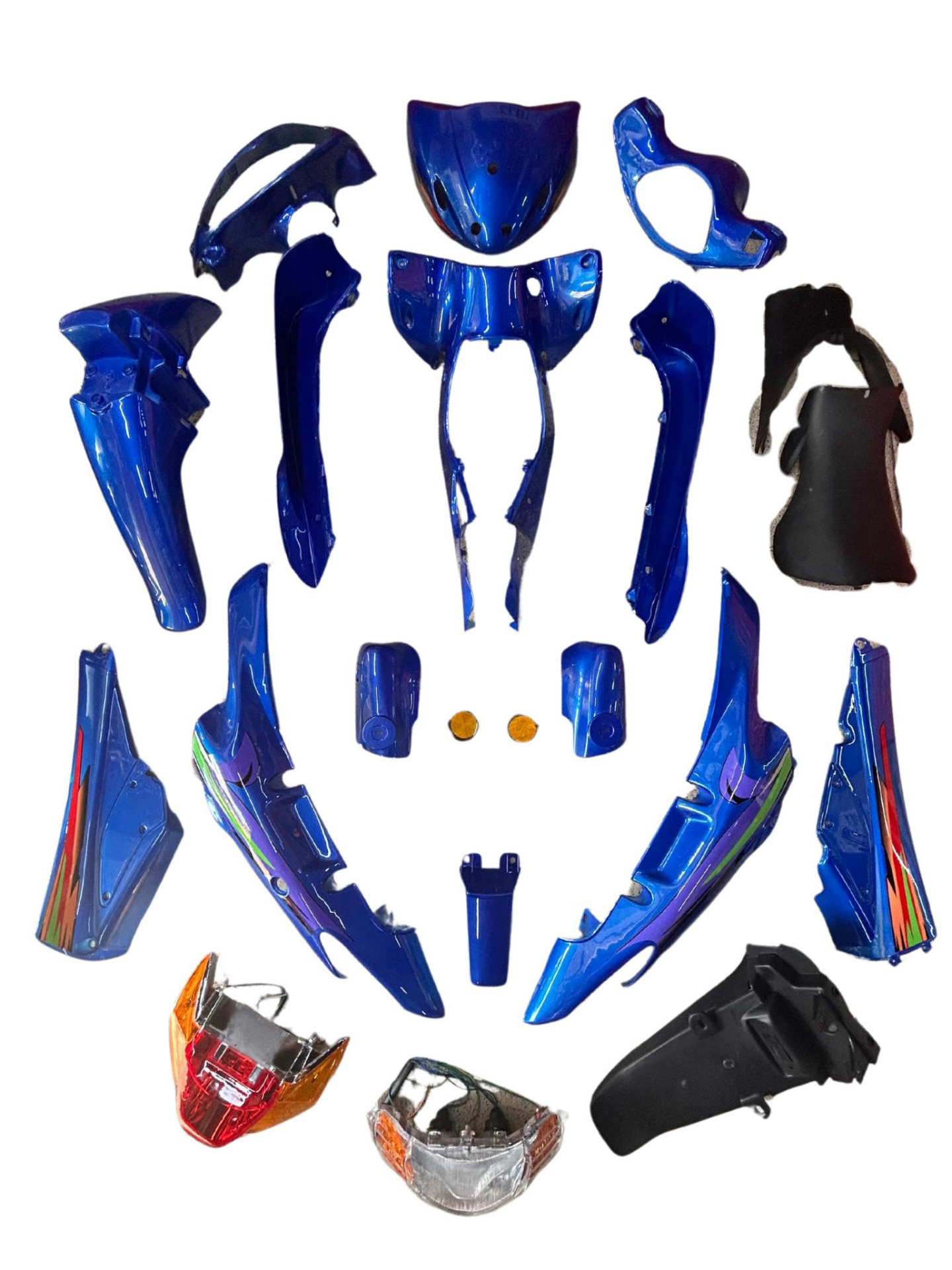 MONDİAL FT110 KOMPLE KAPORTA SETİ MAVİ 19 PARÇA İTHAL