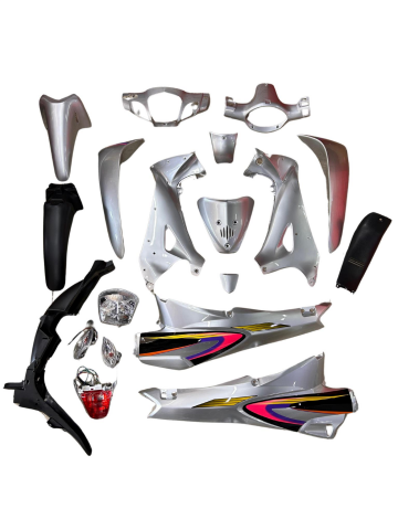 MOTORAN TORRO KAPORTA SETİ GRİ FAR VE STOPLU 18 PARÇA