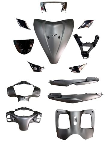 TVS JUPİTER 125 ÖN KAPORTA SETİ GRİ (13 PARÇA)