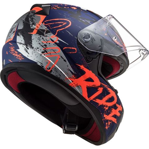 LS2 RAPID NAUGHTY MAT MAVİ-TURUNCU KASK