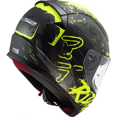 LS2 RAPID NAUGHTY MAT SİYAH-NEON SARI KASK