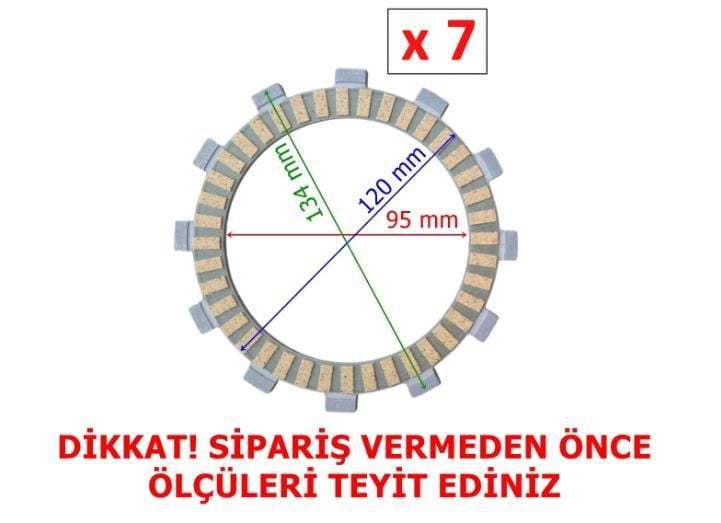 CFMOTO NK250 DEBRİYAJ BALATASI 7 Lİ (2022 ÖNCESİ)