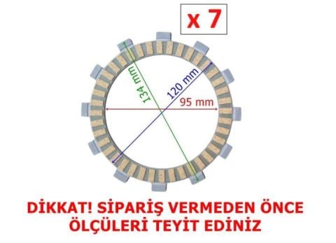 CFMOTO NK250 DEBRİYAJ BALATASI 7 Lİ (2022 ÖNCESİ)