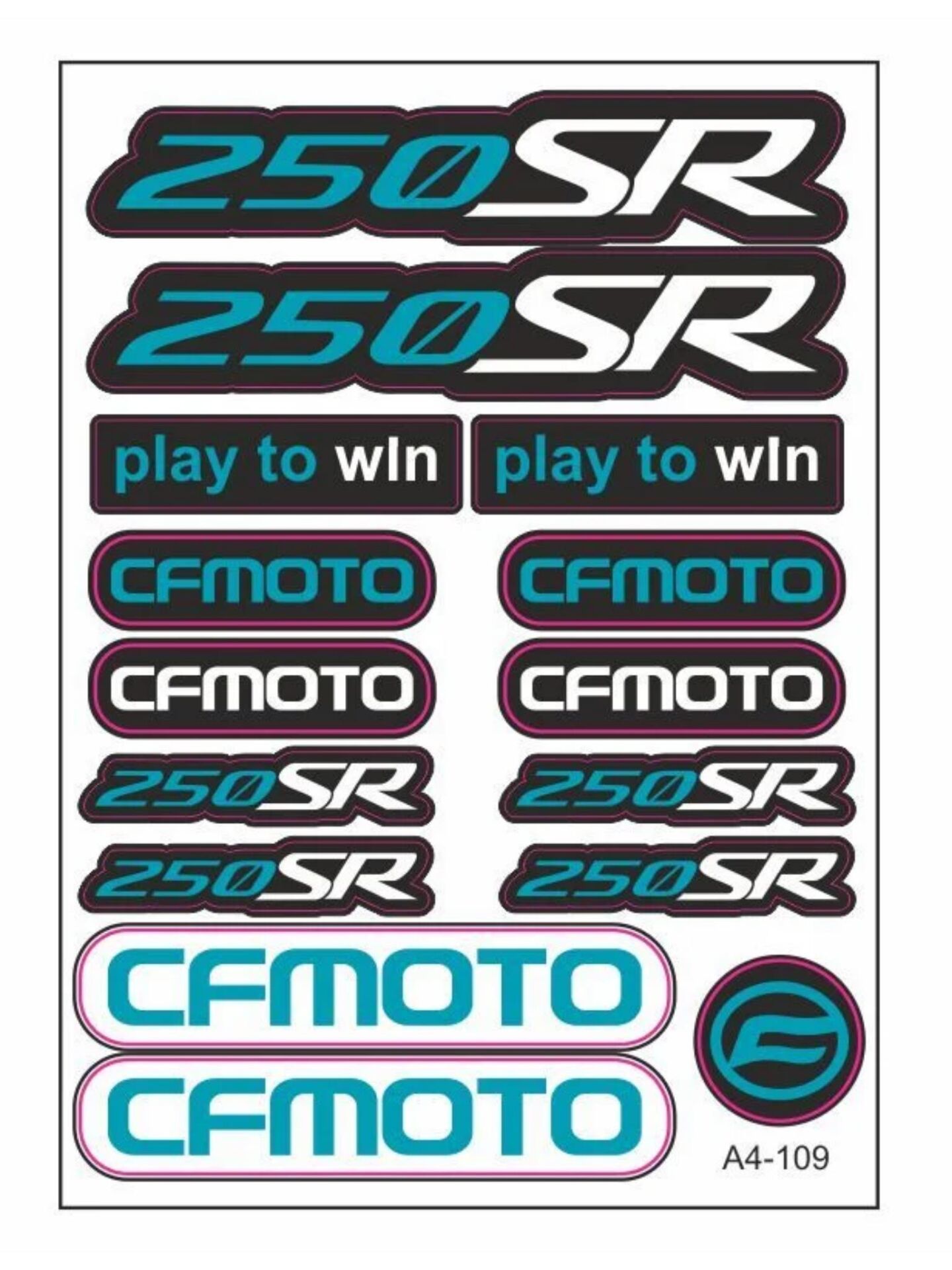 CF MOTO 250SR STİCKER SETİ NARDO GRİ