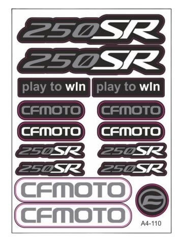 CF MOTO 250SR STİCKER SETİ SİYAH