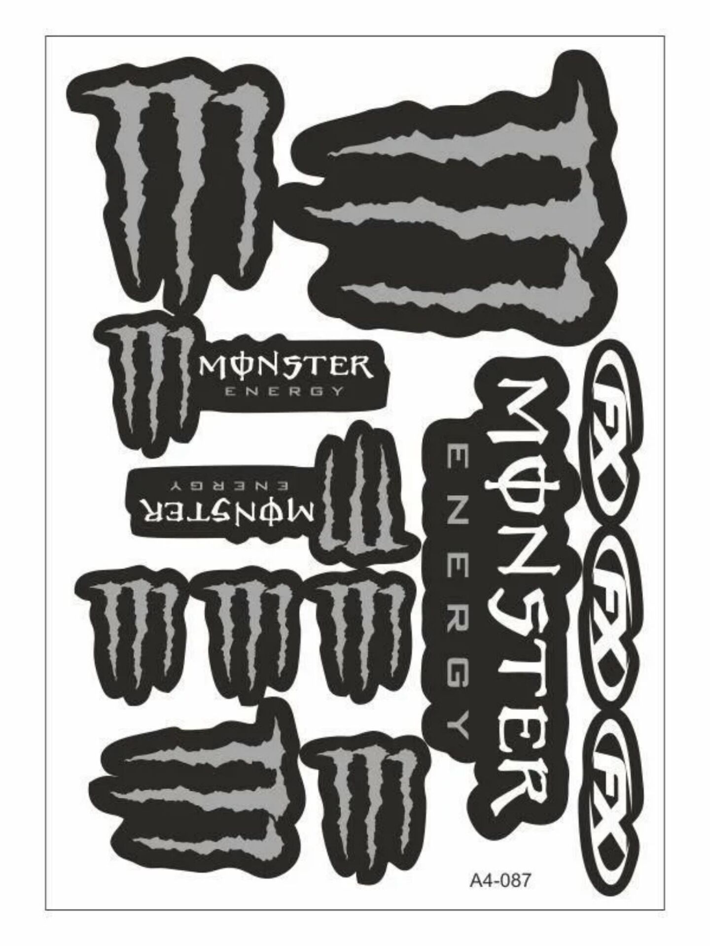 MONSTER STİCKER SETİ SİYAH