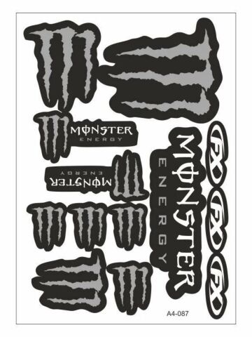 MONSTER STİCKER SETİ SİYAH
