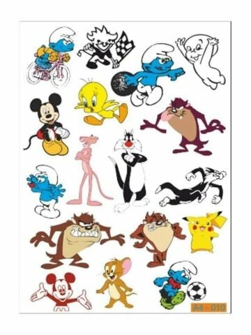 ÇİZGİ FİLM ÇOKLU STİCKER SETİ