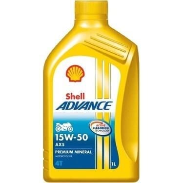 SHELL ADVANCE 4T AX5 15W/50 YAĞ 1 LT