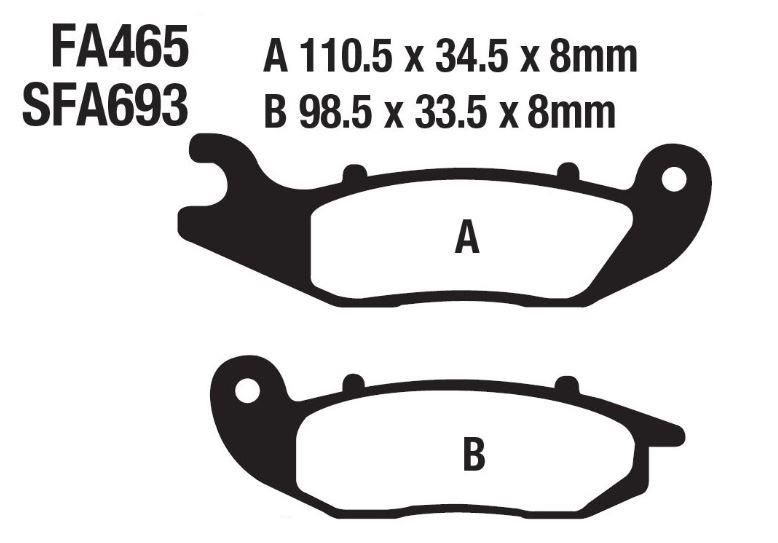 HONDA PCX125 2021 ÖN FREN BALATASI SFA693 FA465