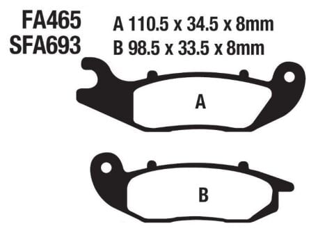 HONDA PCX125 2021 ÖN FREN BALATASI SFA693 FA465