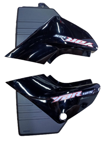 YAMAHA YBR 125 SAĞ SOL AKÜ KAPAKLARI TAKIM SİYAH