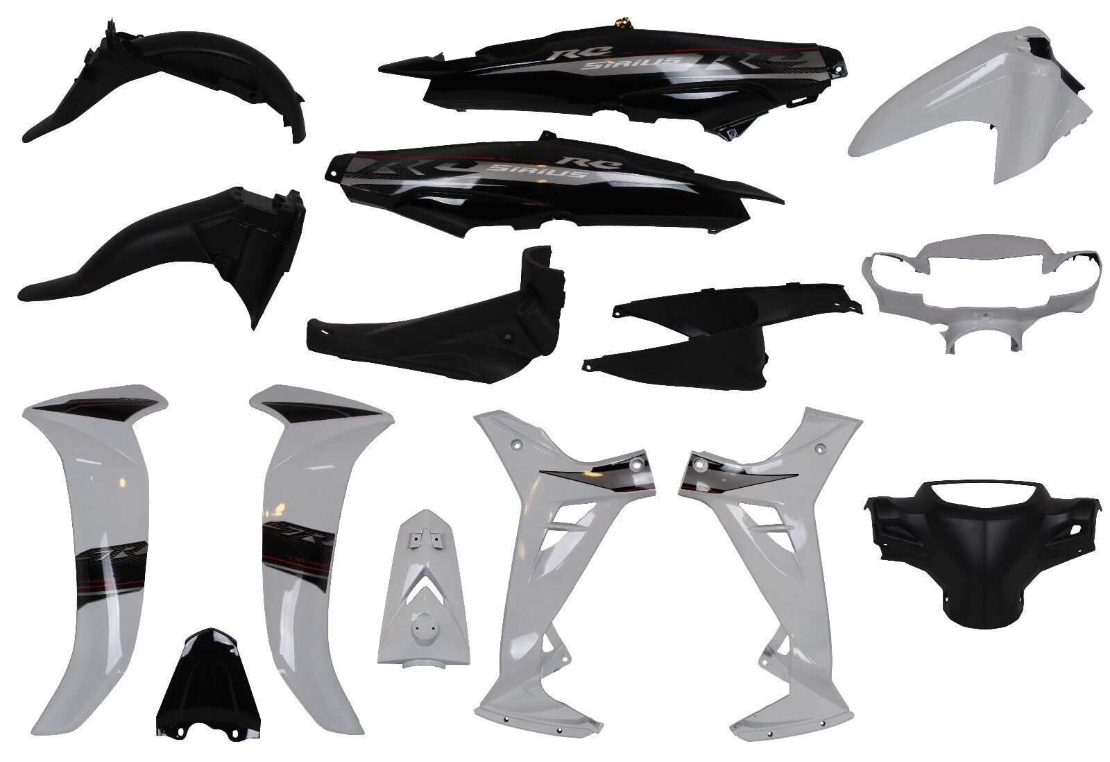 YAMAHA CRYPTON C8 KAPORTA SETİ 2010-2014 (BEYAZ-SİYAH)