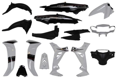 YAMAHA CRYPTON C8 KAPORTA SETİ 2010-2014 (BEYAZ-SİYAH)