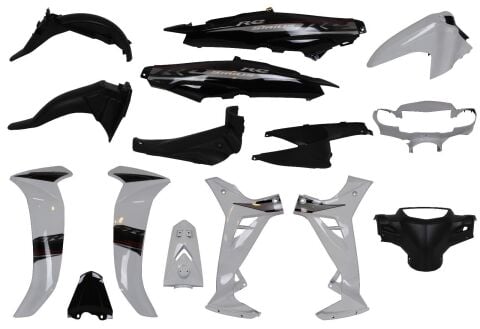 YAMAHA CRYPTON C8 KAPORTA SETİ 2010-2014 (BEYAZ-SİYAH)