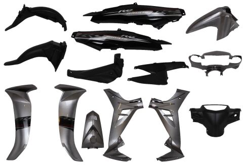 YAMAHA CRYPTON C8 KAPORTA SETİ 2010-2014 (GRİ-SİYAH)