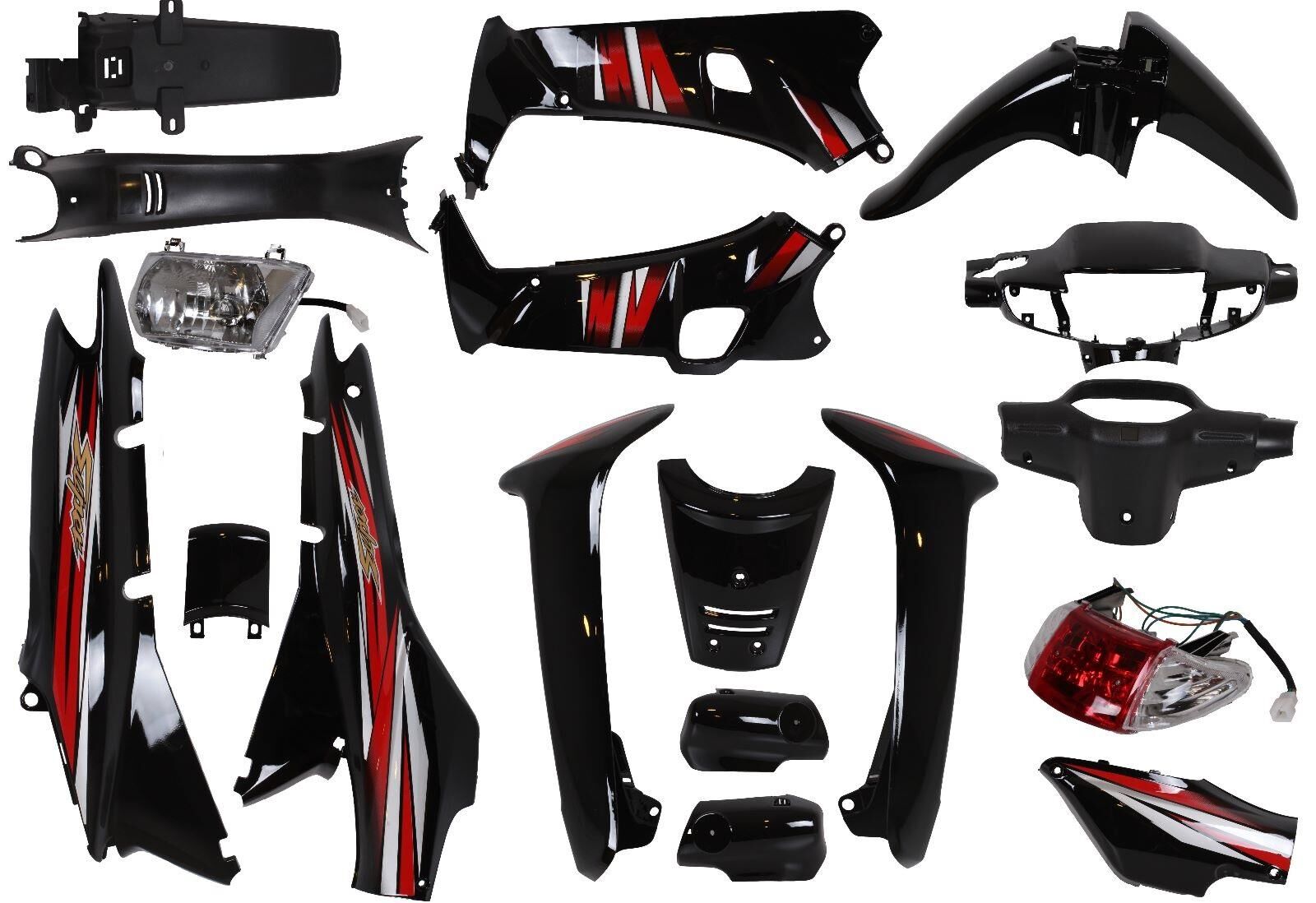 C100-RAMZEY-LİFAN KAPORTA SETİ SİYAH FAR STOP DAHİL