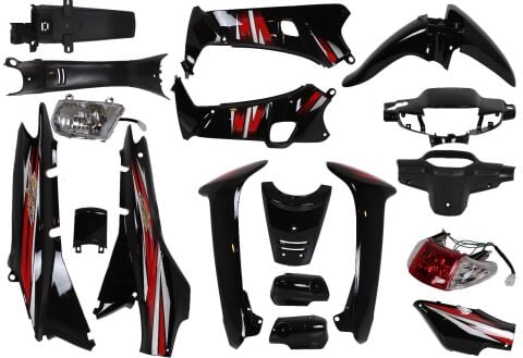 C100-RAMZEY-LİFAN KAPORTA SETİ SİYAH FAR STOP DAHİL