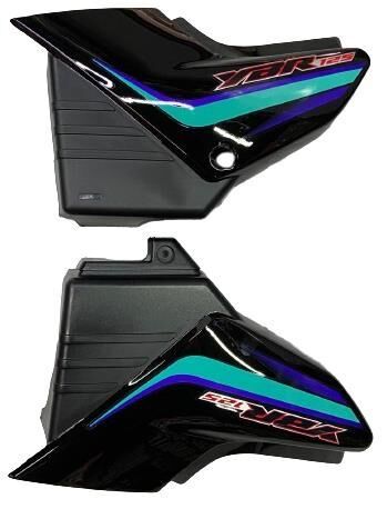 YAMAHA YBR 2004-2009 SAĞ SOL AKÜ KAPAKLARI TAKIM ETİKETLİ SİYAH