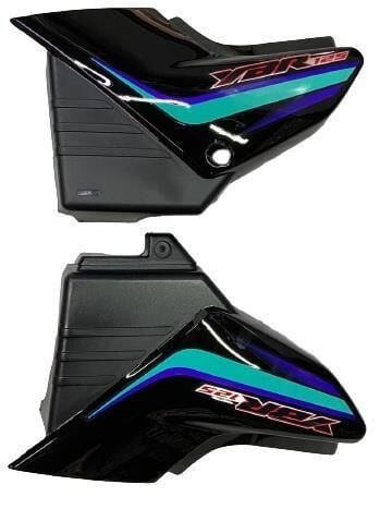 YAMAHA YBR 2004-2009 SAĞ SOL AKÜ KAPAKLARI TAKIM ETİKETLİ SİYAH
