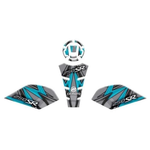 CF MOTO 250 SR 2020-2023 UYUMLU TANK PAD SET 010