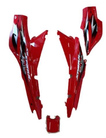 MOTOGUSTO SPARK SAĞ SOL SELE ALTI STOP ÜSTÜ AKÜ KAPAĞI TAKIM 4 PARÇA KIRMIZI ORJİNAL