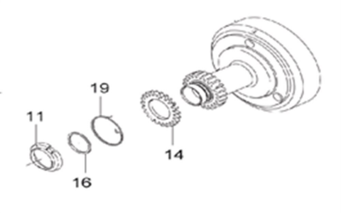 MODENAS GT135 DEBRİYAJ ARKA SEKMAN 16 NOLU PARÇA ORJİNAL