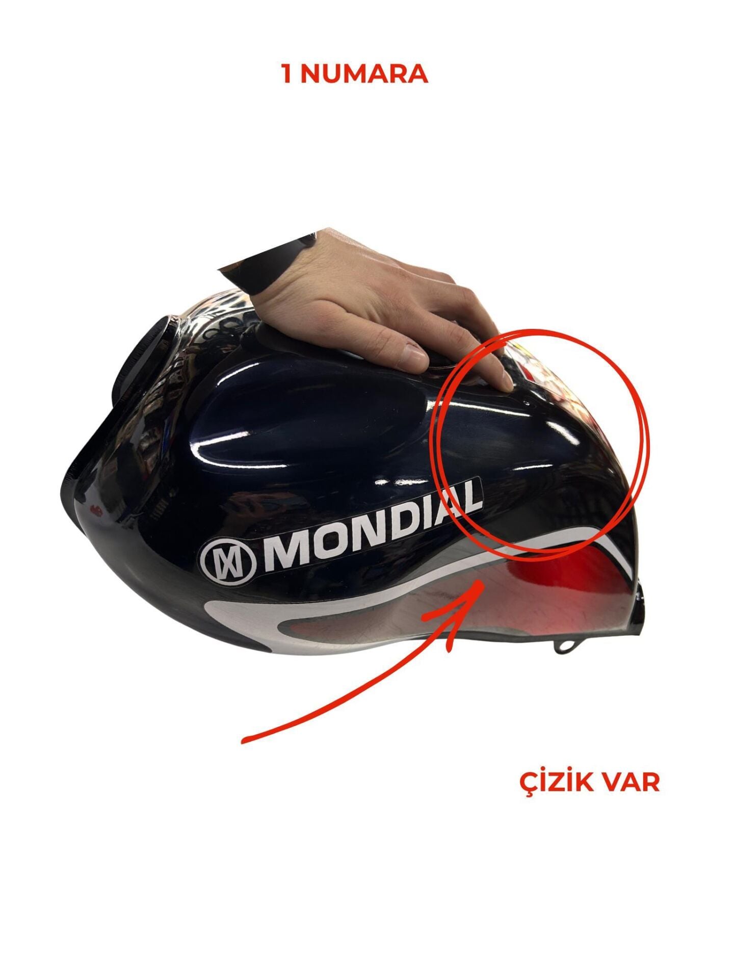 MONDİAL SUPERBOY İ 100-125 BENZİN DEPOSU SİYAH DEFOLU