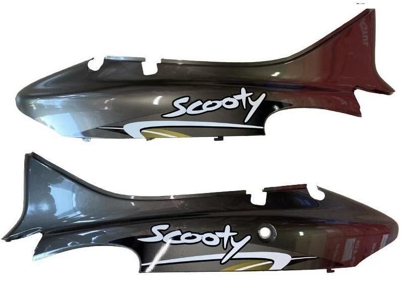 TVS PEP YENİ MODEL SAĞ SOL YAN PANEL METALİK GRİ ORJİNAL